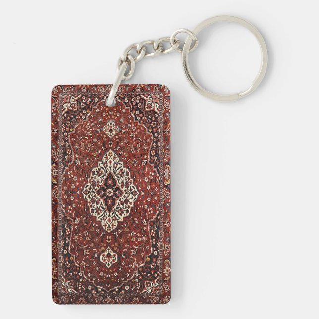 Oriental Turkish Persian Carpet Rug Keychain (Back)