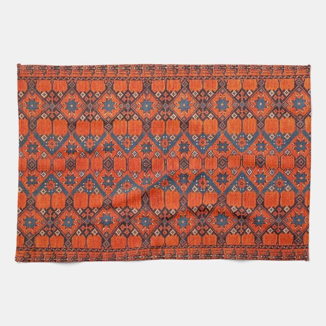 Oriental Turkish Red Carpet Kitchen Towel (Horizontal)