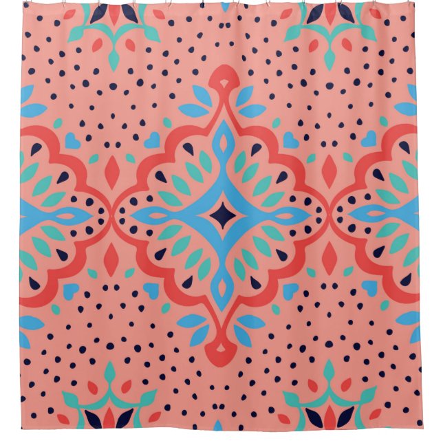 Oriental Vintage damask pattern. Talavera pottery. (Front)