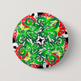 oriental vivid pattern 2 inch round button