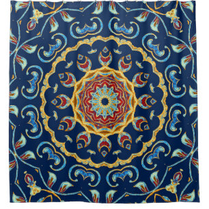 Oriental Watercolor Floral Mandala Carpet