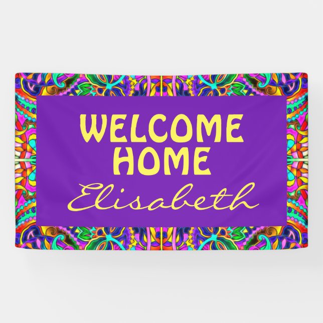 Oriental Watercolor Pattern III + your ideas Banner (Horizontal)
