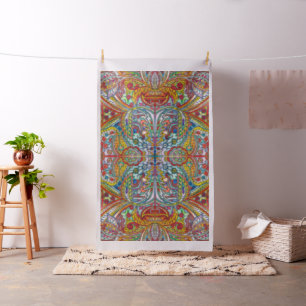 Oriental Watercolor Pattern IV + your ideas Fabric