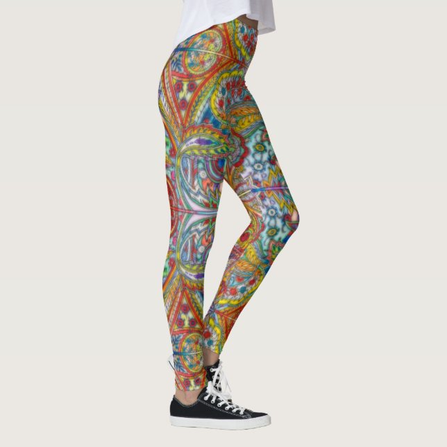 Oriental Watercolor Pattern IV + your ideas Leggings (Right)