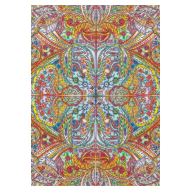 Oriental Watercolor Pattern IV + your ideas Tablecloth (Front)