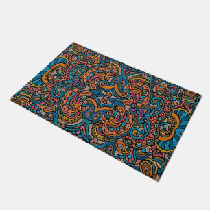 Oriental Watercolor Pattern VI + your ideas Doormat