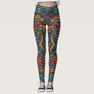 Oriental Watercolor Pattern VI + your ideas Leggings