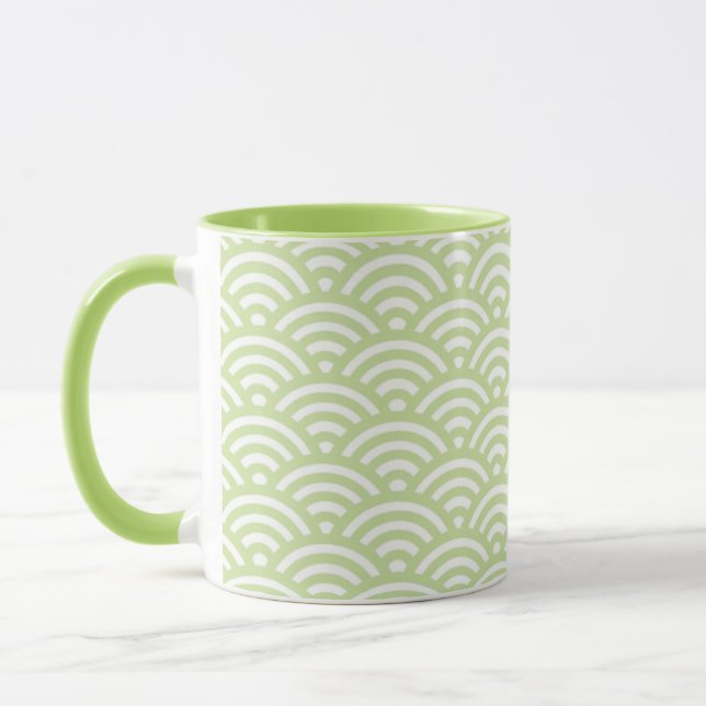 Oriental wave background mug (Left)
