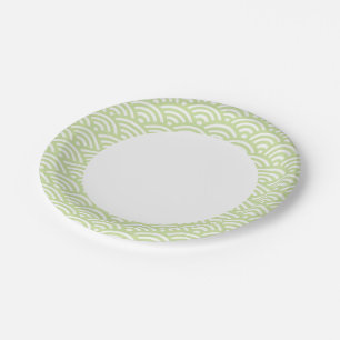 Oriental wave background paper plate