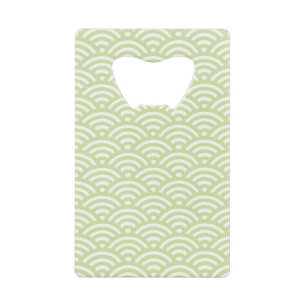Oriental wave background wallet bottle opener