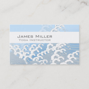 Oriental Wave Business Card (Blue)