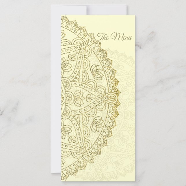 Oriental Wedding - Menu Card (Front)