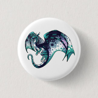 Oriented AroAce Pride Dragon 1 Inch Round Button