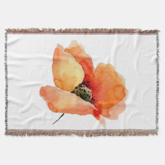 Oriential Poppy  Warm Woven Throw Blanket