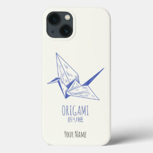 Origami Art Japanese Folding Art Retro Crane iPhone 13 Case