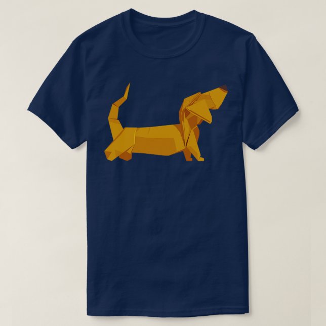 Origami Basset T-Shirt (Design Front)