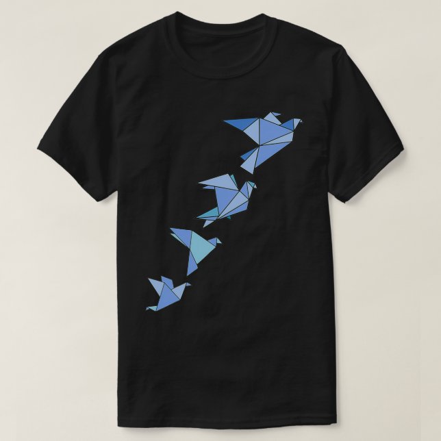 Origami Bird As Origami Idea Japanese T-Shirt (Design Front)