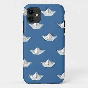 Origami Boats On The Water Pattern iPhone 11 Case