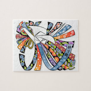 Origami Crane Japanese Paper Good Luck Noshi 折 Jigsaw Puzzle