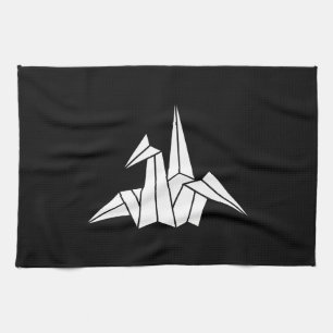 Origami crane kitchen towel