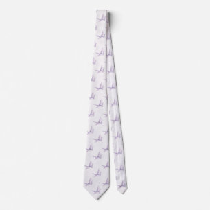 origami crane mens neck tie