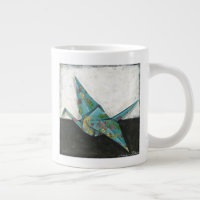 Origami Crane with Floral Designs