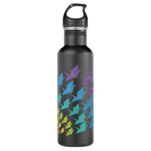 Origami Cranes Japanese Origami Crane Craft 710 Ml Water Bottle