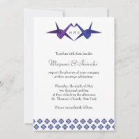 Origami Cranes Wedding (Blue & Purple)