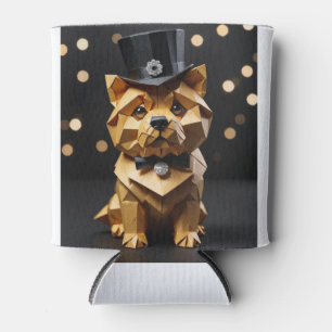 Origami Dapper Dog Can Cooler