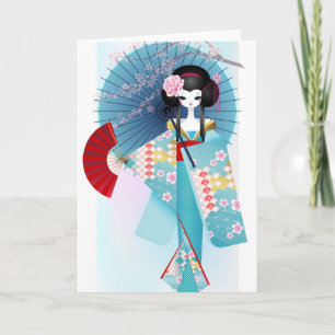 Origami Doll Greeting Card