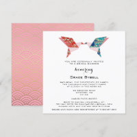 Origami Doves | Invitation de douche nuptiale