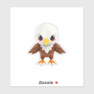 Origami eagle stickers