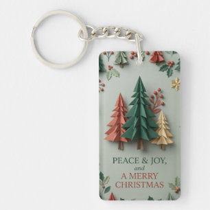 Origami Evergreen Wishes Keychain