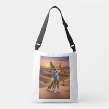 Origami Fennec fox tote bag