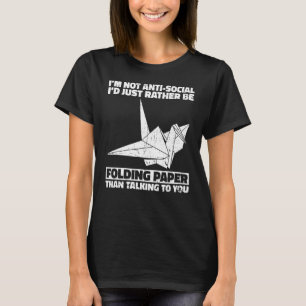 Origami Folding Paper for a Paper Crane   T-Shirt