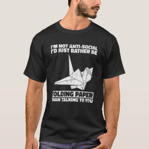 Origami Folding Paper for a Paper Crane   T-Shirt