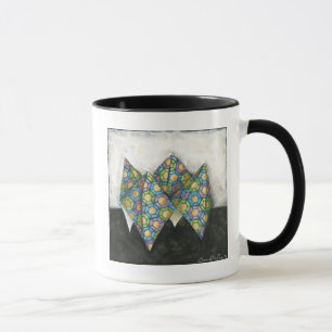 Origami Fortune Teller on Geometric Paper Mug