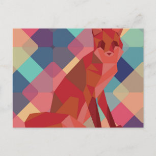 Origami Fox Postcard
