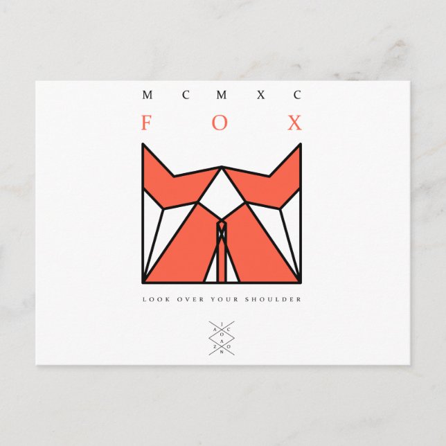 origami fox postcard (Front)