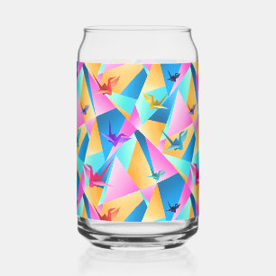 Origami Kaleidoscope Can Glass