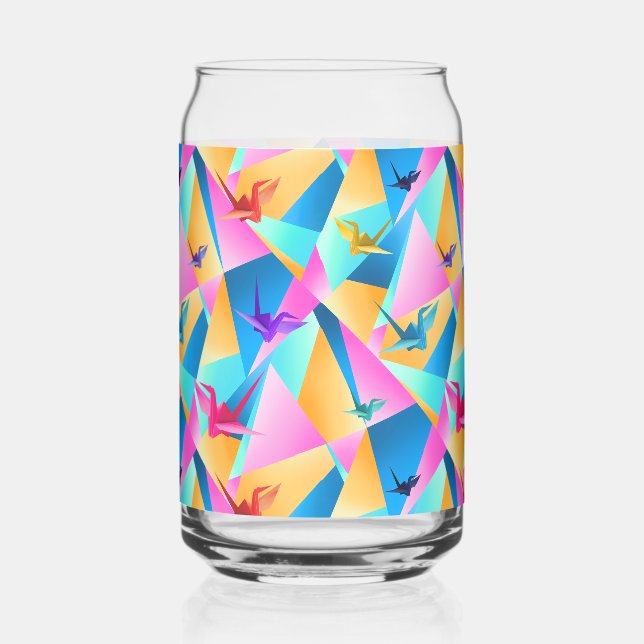 Origami Kaleidoscope Can Glass (Right)