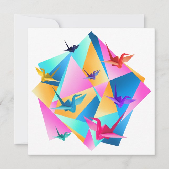 Origami Kaleidoscope Invitation (Front)