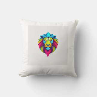 Origami lion t-shirt design  throw pillow