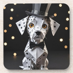 Origami mini fancy dalmatian coaster