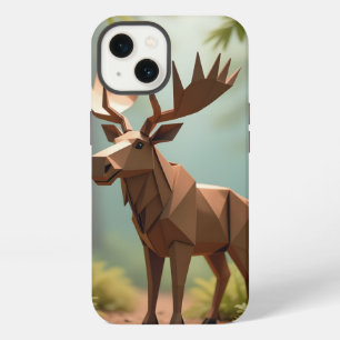 Origami Moose iPhone 13 Case