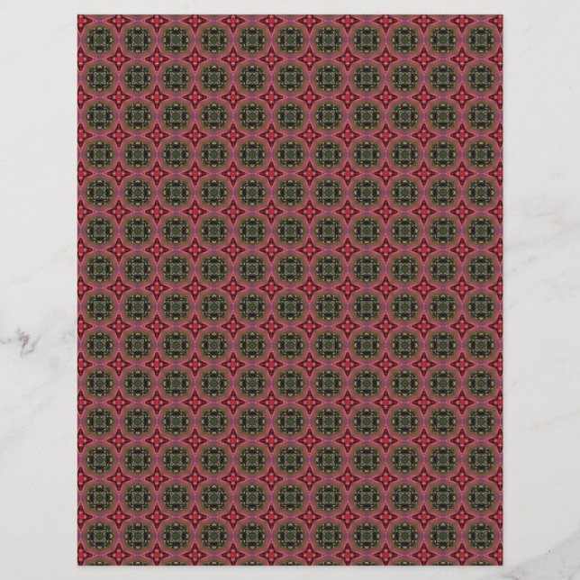 Origami Paper Black Red Customizable Hobby Art (Front)