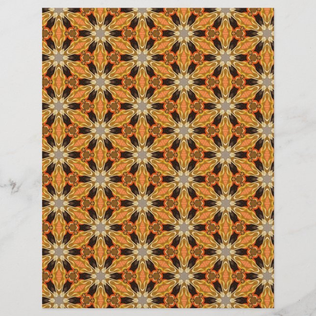 Origami Paper Orange Black Customizable Hobby Art (Front)