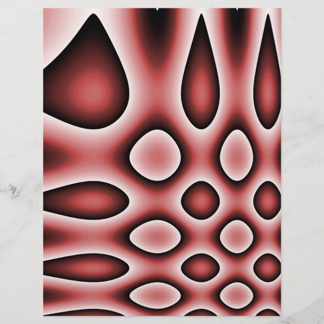 Origami Paper, Red Abstract Dots & Teardrops Flyer (Front)