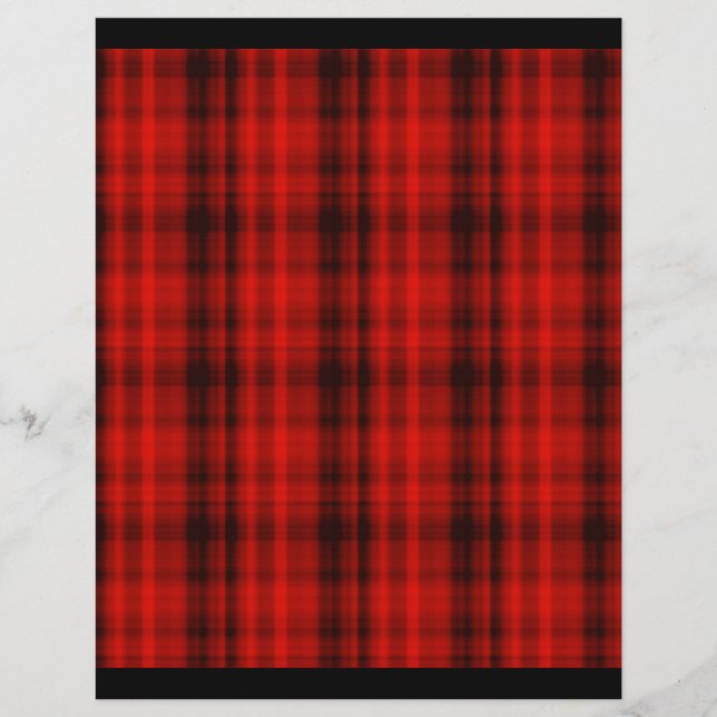 Origami Paper Red Plaid Customizable Hobby Art (Front)