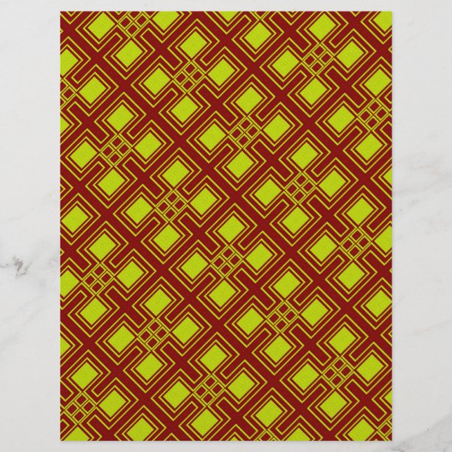Origami Paper Red Yellow Customizable Hobby Art (Front)